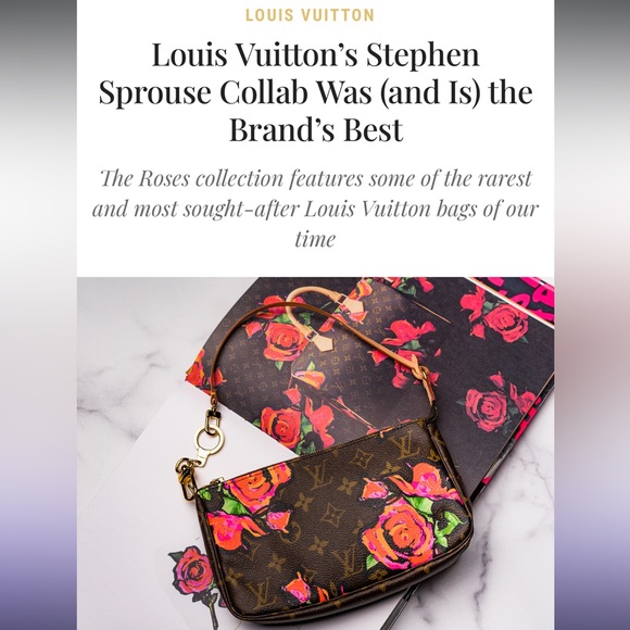 🌹💚 LV x Stephen Sprouse Monogram Roses Silk Scarf. S/S 2009 🌺 🟢 - Picture 12 of 13